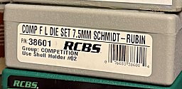 7.5mm Schmidt-Rubin Competition Matrizensatz RCBS