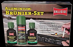 NEUEHEIT ! 1 x Ballistol Aluminium Brünier SET > Oberflächenveredelung AR15 Handschutz Schaft ... !