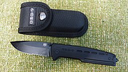 Taschenmeser GSG-9 Klappmesser EM1 - Wellenschliff mit Holster TOP Messer *****ansehen ****