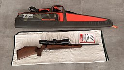 Weihrauch HW 66 / Jagdmatch Büchse / Matchabzug / .222 Rem. / Aufschubmontage / Minox ZX5 3-15x56