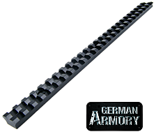 Picatinnyrail Picatinnyschiene Phalanx extra lang für eigene Projekte unten glatt 25-Slots