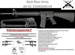 Rock River Arms AR 15 A4 Standard .223Rem. Colt M16 Schmeisser, OA Neu