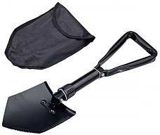 BW Klappspaten Schwarz + Tasche - Neu - Bundeswehr Spaten Imit.