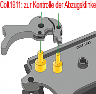 Colt 1911: Prüfstifte für die Abzugsklinke - einfache Kontrolle von Hammer & sear!  --> NEU & Top <-