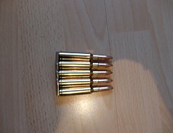 Dekomunition 6,5x55SW, 5 Stück auf Ladestreifen