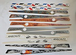 1.7 008086, 12 Stück ANSCHÜTZ, Aufkleberset Aufkleber für Alu Schaft