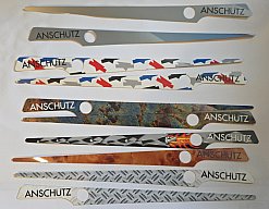 1.7 008086, 10 Stück ANSCHÜTZ, Aufkleberset Aufkleber für Alu Schaft