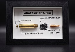 ANATOMY OF A PEW 7,62x51 .308 WIN kein wk2 Schaukasten Geschenk MUNITIONSDISPLAY