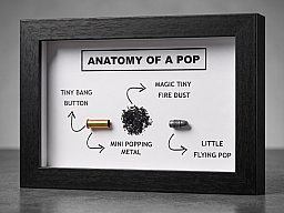 ANATOMY OF A POP .22lr .22lfB kein wk2 kleinkaliber Schaukasten Geschenk MUNITIONSDISPLAY