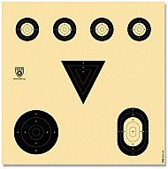 100 x BDS Symbolscheibe Z6 Nr. 6 - 7 Scheibenbilder mattschwarz 550x520 mm | Sportgewehr SLB KK Opt