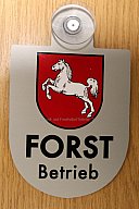 Autoschild für Windschutzscheibe FORST Betrieb ALU Wappenschild Forstbetriebschild NEU
