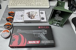 Umarex Ruger Luftpistole Mark IV Kal. 4,5 mm Diabolo .177 stainless Steel inkl. Zubehör! top Zustand