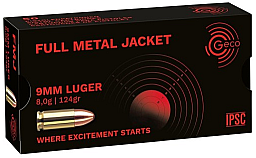 9mm Luger Vollmantel 8,0g/124grs. Geco