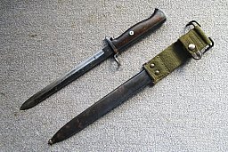 Norwegisches Krag Jörgensen Bajonett Seitengewehr M.1894 Wehrmacht OE WG mit Koppelschuh