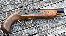 Vorderlader Perkussionspistole Schwarzpulverwaffe Dikar Spain Mod. Plains Kal. .45 BP