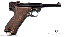 Pistole, ERFURT, Pistole 08, P08, 1916, Kal. 9mmLuger, sehr guter Zustand.