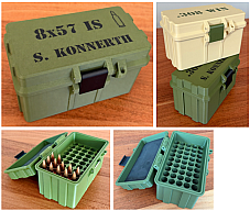 Munitionsbox 8x57 Ammo Box Patronen Wiederladen 50 Schuss personalisierbar abschließbar