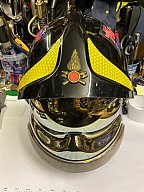 Feuerwehrhelm Italien, Firefighter, Helm, mit Abzeichen