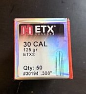 HORNADY .30 ETX 125 grain