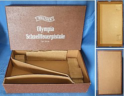 @ RARITÄT Alte Original WALTHER Schnellfeuerpistolenschachtel Olympia 22 Kurz Verpackung Karton @