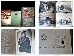 3x Origial 1937-41 !! Wehrmacht mit sehr seltener Stempelung +Polenfeldz.