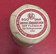 RWS Dynamit Nobel - 500 große Flügelzündhütchen - historische Originalverpackung