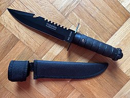 Columbia Survivalmesser NO: 229 Taktisches Outdoormesser Neuwertig mit Scheide Columbia Kampfmesser