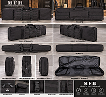 Gewehrtasche „Large“ – 140 cm – für 2 Langwaffen – Schwarz