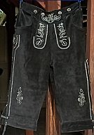 Jagd Hose Leder Trachten Gr. 60 (XXL) schwarz