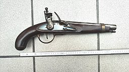 Vorderlader Steinschlosspistole Schwer