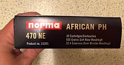 NORMA African PH .470 Nitro Exp. Woodleigh Softpoint 32,4g/500gr UVP 216€