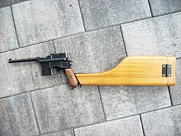 C96 Anschlagschaft – Anschlagkasten m. Holster und Patronentasche