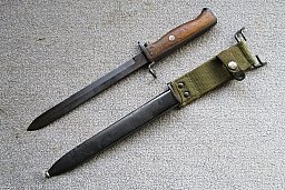 Norwegisches Krag Jörgensen Bajonett Seitengewehr M.1894 mit WaA-Abnahme Wehrmacht Kongsberg mit Kop