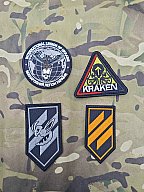 Konvolut 4x Ukraine Patches Azow Kraken 3rd Sturmbrigade Drohne