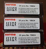 NORMA 41 Patronen Kaliber 5,6 x 52R