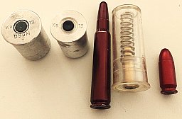 Pufferpatronen: 1 x12, 2 x16, 1x 8x57, 1x 9mm Luger