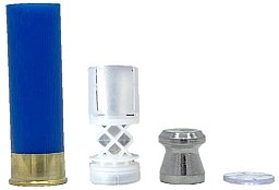 Kaliber 12/70 Wiederladerset, je 100 Stück, Schrothülse mit Zünder, Wad, Slug