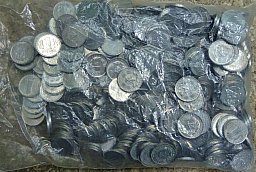 Orig.DDR-1 Pfennig-Kursmünzen-Konvolut, über 440