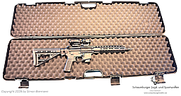 Halbautom. Büchse, SCHMEISSER, AR15-9, Kal. 9mmLuger, sehr g. Zustand, inkl. Falke S u. Falke B3xLE.