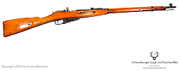 Repetierbüchse, Izhevsk, Mosin-Nagant, 91/30, 1934, Kal. 7,62x54R, sehr guter Zustand.
