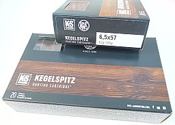 40 Patronen RWS 6,5x57 127grs. KS Kegel Spitz