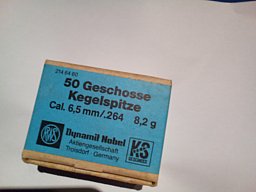 50 RWS-Geschosse Kegelspitze 6,5mm/.264 8,2g