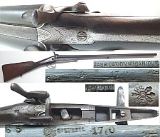 Französische Stiftfeuer Doppelflinte Kal. 16 Cycles de St. Etienne Sammler