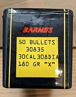 Geschosse Barnes X .308 / 180gr (plus weitere Geschosse gratis)