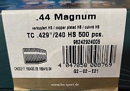 H&N .44Magnum TC .429 240 HS 500Stk - Geschäftsaufgabe