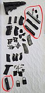 Konvolut Schreckschuss SRS Griffschalen Schlitten Magazin Röhm RG3 Walther CP99