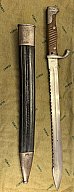 98/05 neue Art mit Sägerücken Butcher Sawback 1915 Lederscheide Haenel Suhl