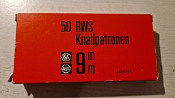 RWS KNALLPATRONEN 9 mm - REVOLVER MUNITION - Die in der roten Pappschachtel !!!!!!