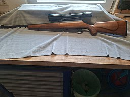 Geradezugbüchse Mauser M96 Kal. .30-06 Spr. mit Zeiss Diavari-Z 2,5-10x52 T* auf EAW-Schwenkmontage
