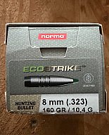 50 Geschosse .323 8mm Norma Ecostrike 160gr (ähnlich wie TTSX, HIT)